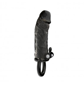 PLEASE ME Black Warrior Spiky Male Delay Ring (L:18.5cm - D:3.9cm)